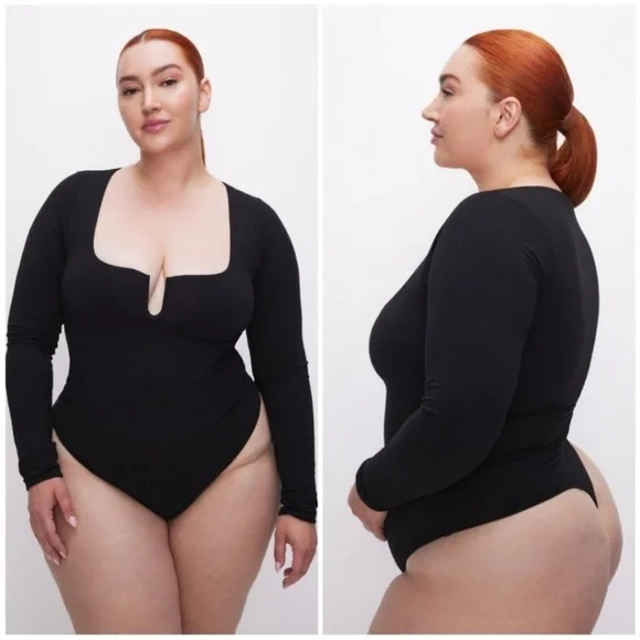 Good American Stretch Jersey U Ring Bodysuit - Picture 2 of 5